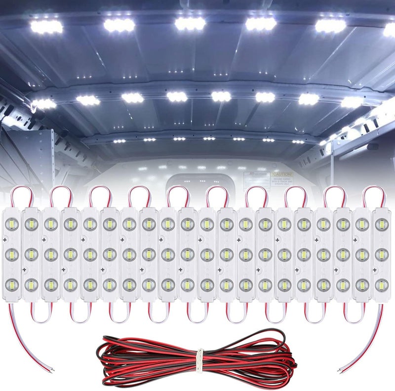 Linkhood 60 LED Van Interior Light, White Car LED Ceiling Lights Kit, Super Bright Lighting Dome Lamp for Van RV Truck Auto Vehicle Boat Caravan Trailers Lorries Cargo Transit Bus Camper (60 LED) - Image 1